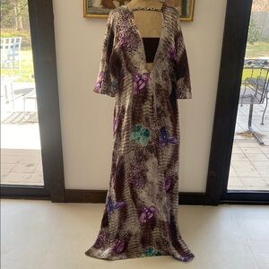 LULU BORRERO | Purple and Brown Women's Dress